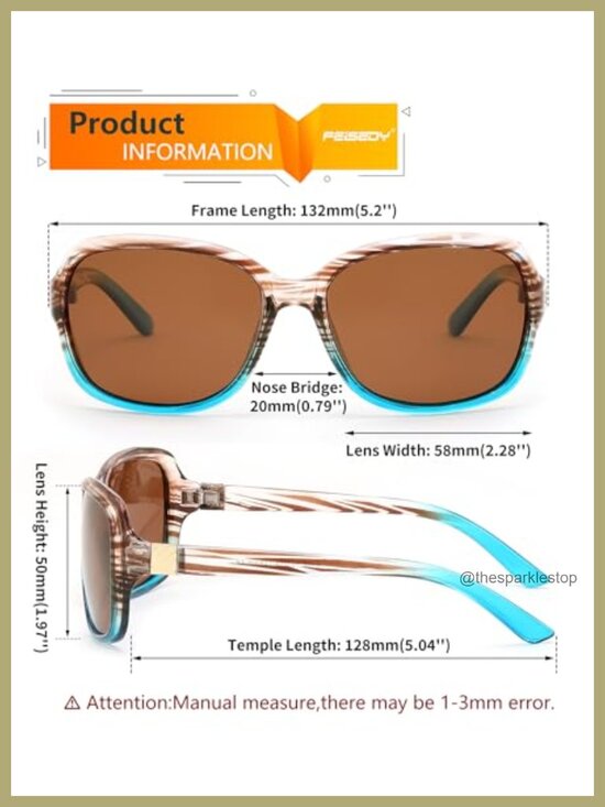 Vintage Square Wraparound Polarized Sunglasses UV400 Protection